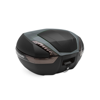 KAWASAKI Versys 650 Topcase 47 Liter Set 51A Metallic Carbon Grey ab 2015