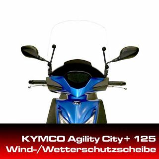 KYMCO Windschild fr Agility City+ 50/50i E4/125/125i CBS mit Haltesatz
