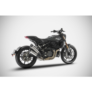 ZARD Endschalldämpfer Slip-on 2-2 Titan mit Carbon Endkappe Indian FTR 1200